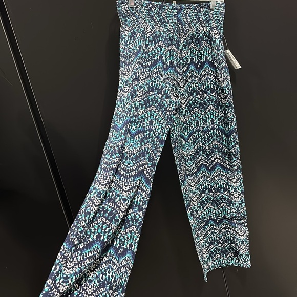Established 1962 Spring Cool shirred elastic waist,wide leg,lightweight,pattern - Picture 1 of 9